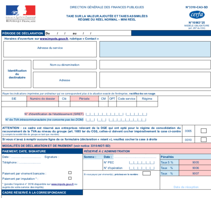 comment remplir declaration tva auto entrepreneur